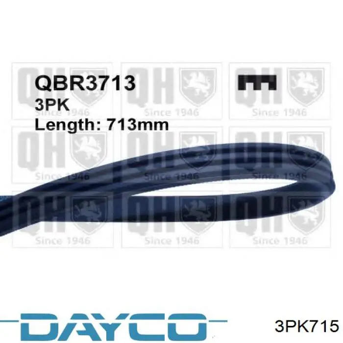 3PK715 Dayco Поліклиновий ремінь