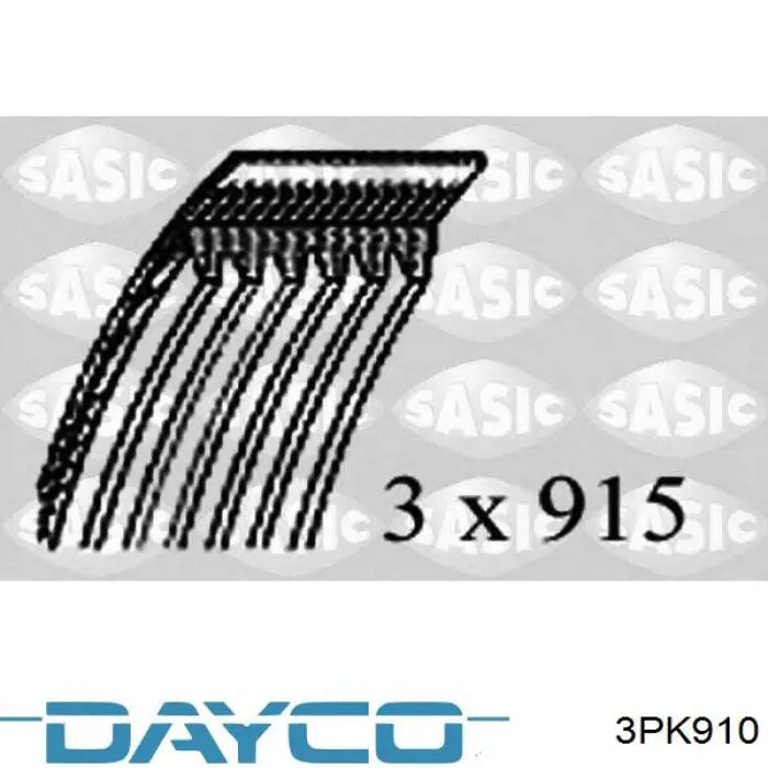 Купити 3PK910 Dayco Ремінь генератора