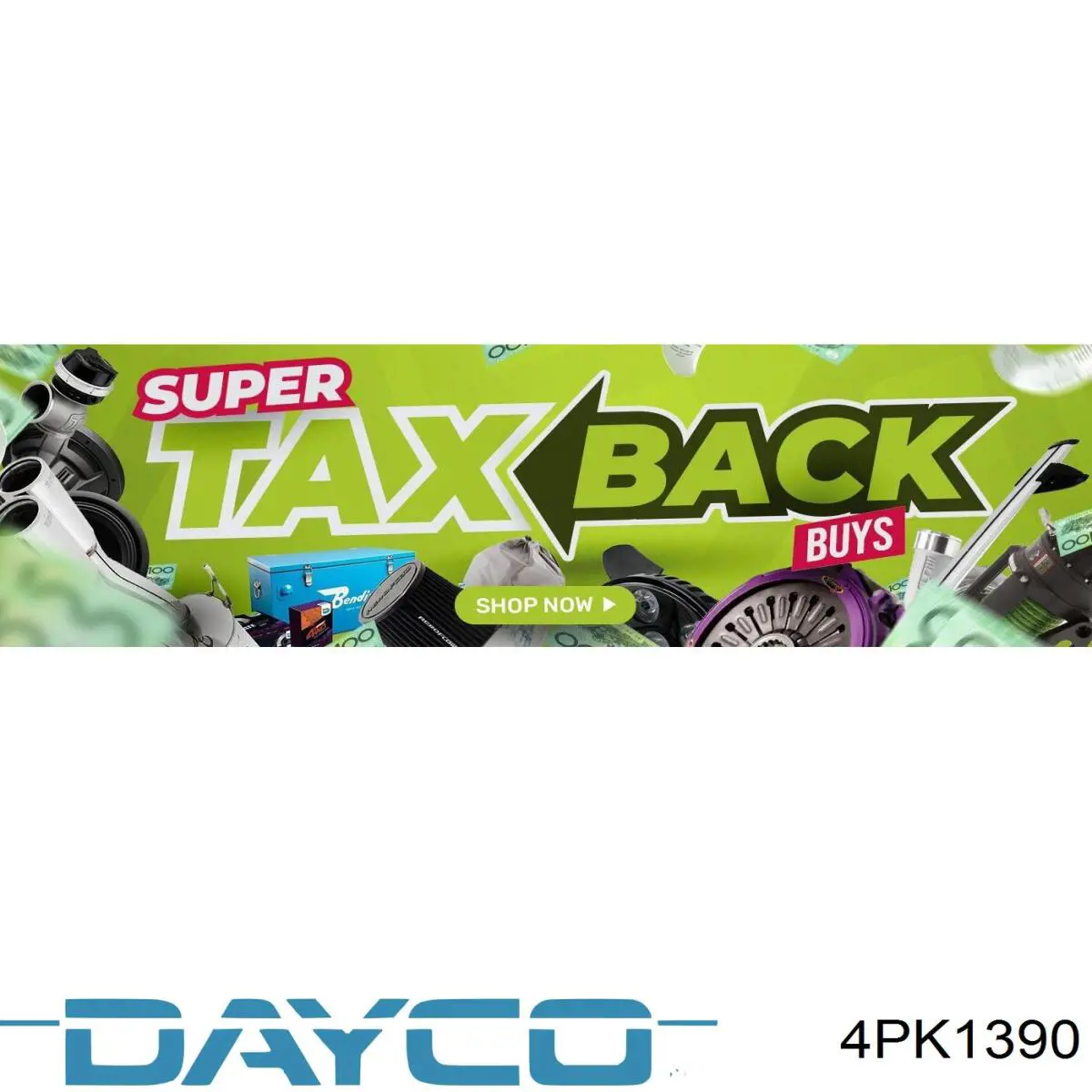 Купити 4PK1390 Dayco Ремінь генератора