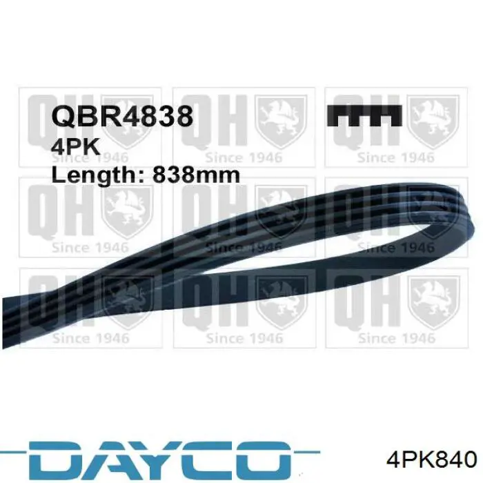 Клиновий ремінь Dayco 4PK840 ціна, від 5.53 USD