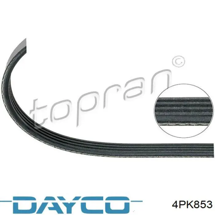 Купити 4PK853 Dayco Ремінь генератора