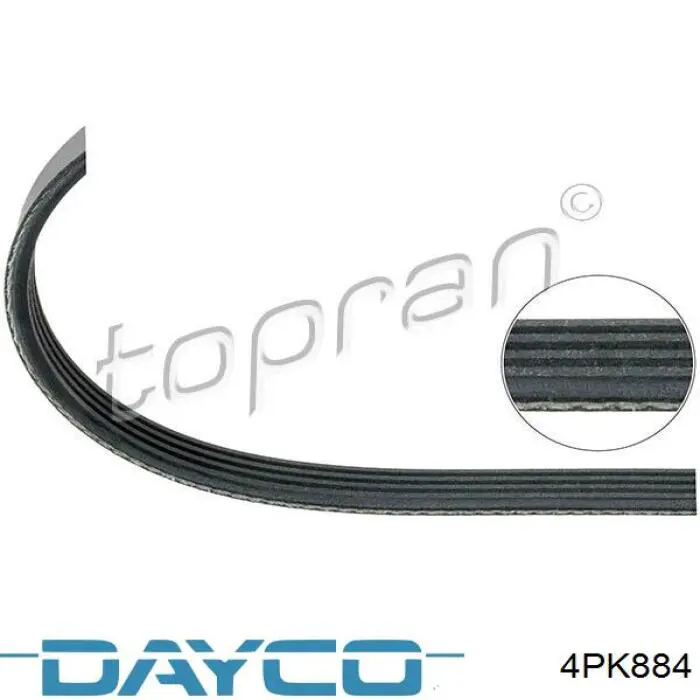 Клиновий ремінь Dayco 4PK884 ціна, від 5.44 USD