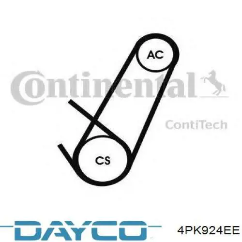 Купити 4PK924EE Dayco Ремінь генератора