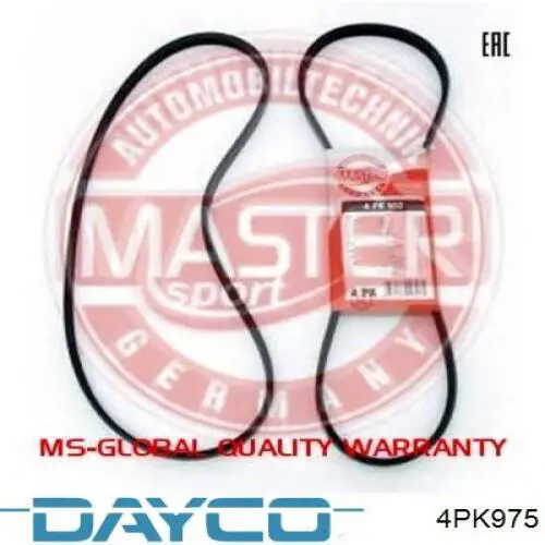 Купити 4PK975 Dayco Ремінь генератора