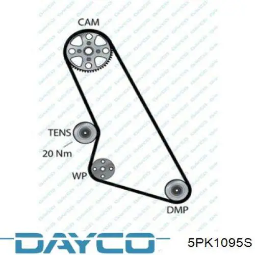 Клиновий ремінь Dayco 5PK1095S ціна, від 10.33 USD