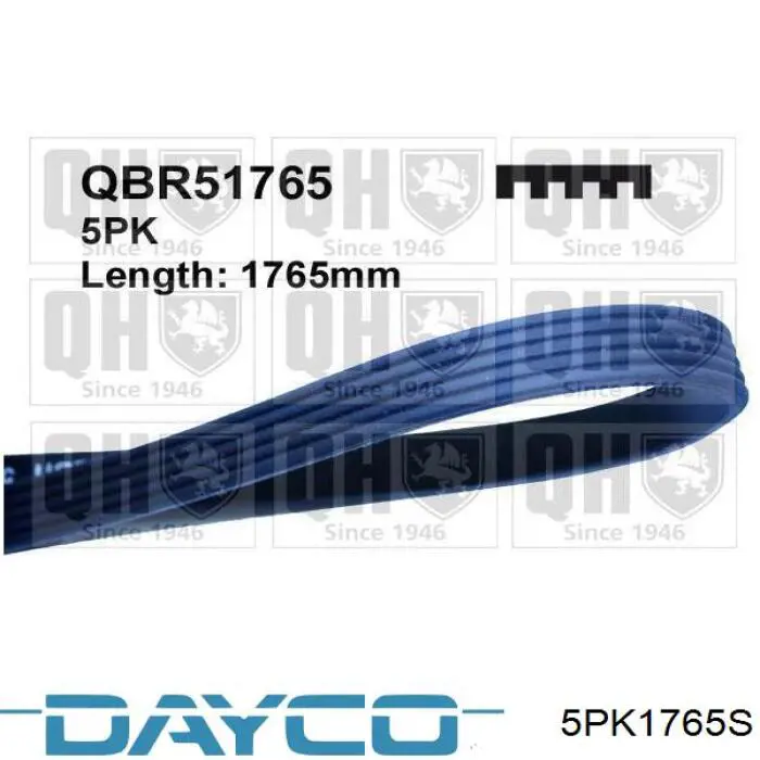 Клиновий ремінь Dayco 5PK1765S ціна, від 13.15 USD