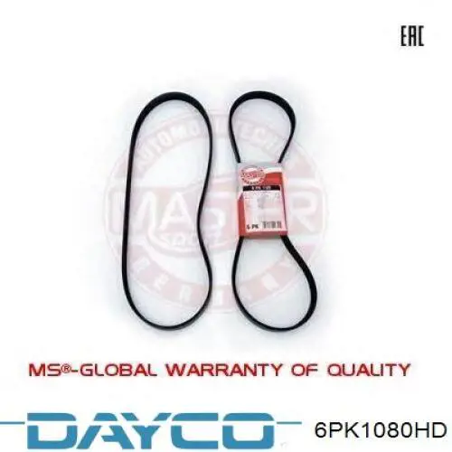 Ремінь генератора 6PK1080HD Dayco