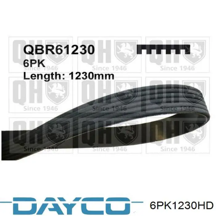 Клиновий ремінь Dayco 6PK1230HD ціна, від 9.00 USD