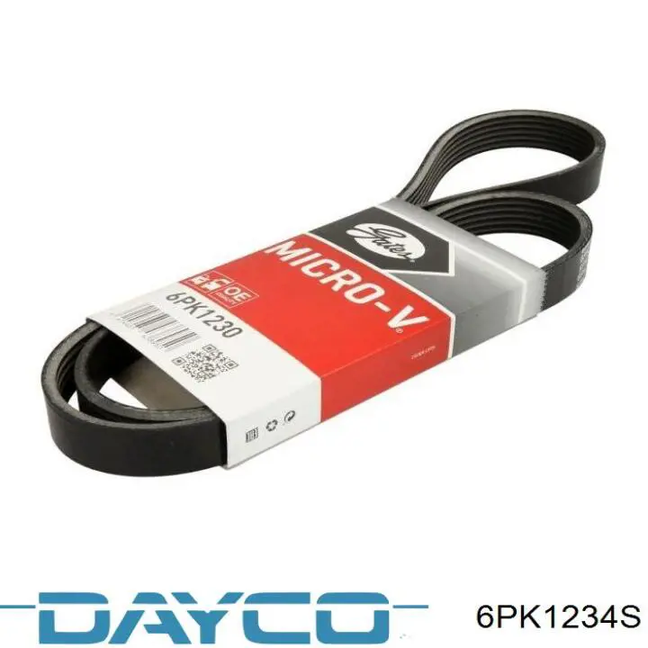 Клиновий ремінь Dayco 6PK1234S ціна, від 8.82 USD