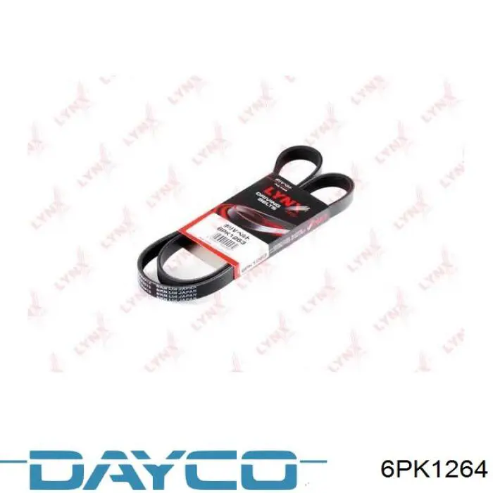 Клиновий ремінь Dayco 6PK1264 ціна, від 11.20 USD