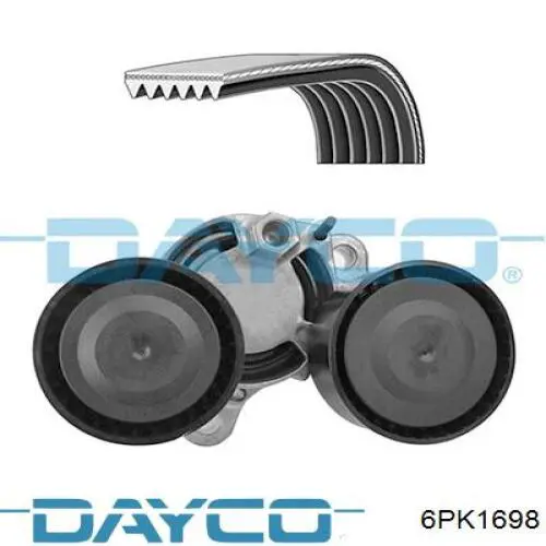 Клиновий ремінь Dayco 6PK1698 ціна, від 18.47 USD