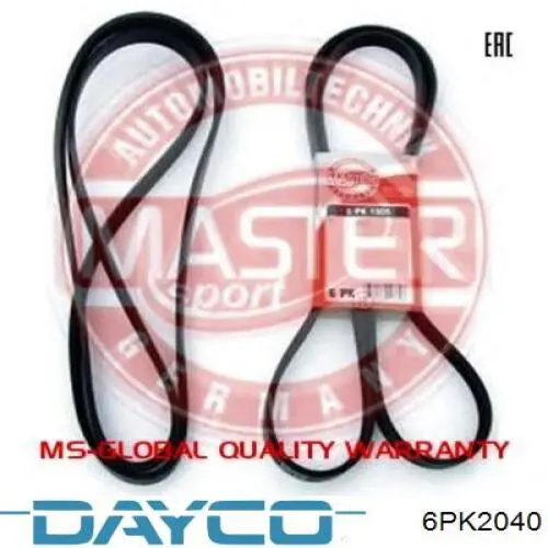 Ремінь кондиціонера Dayco 6PK2040