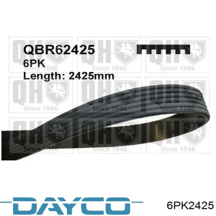 Купити 6PK2425 Dayco Ремінь генератора