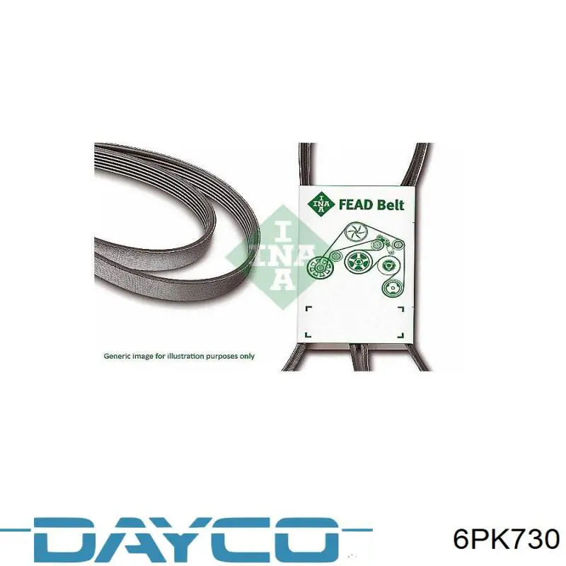 Клиновий ремінь Dayco 6PK730 ціна, від 6.43 USD