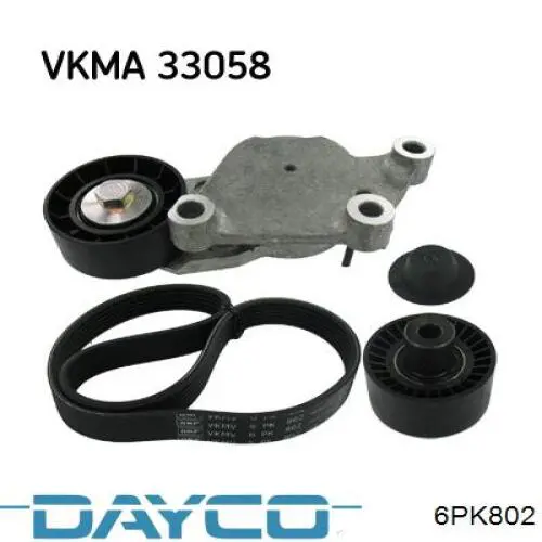 Купити 6PK802 Dayco Ремінь генератора