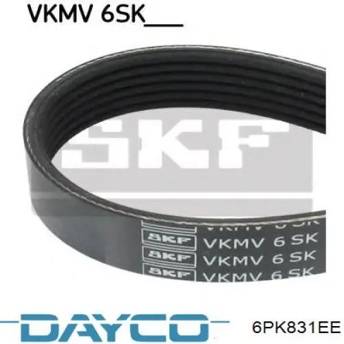Купити 6PK831EE Dayco Ремінь генератора