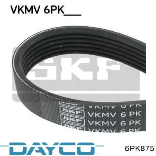 Ремінь генератора 6PK875 Dayco