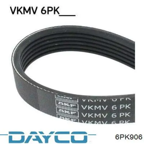 Клиновий ремінь Dayco 6PK906 ціна, від 7.24 USD