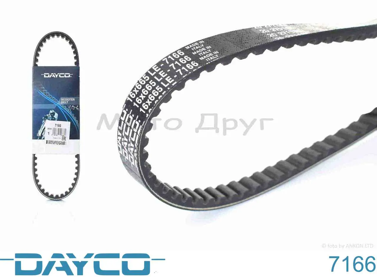 Ремінь варіатора Dayco 7166 ціна, від 16.88 USD