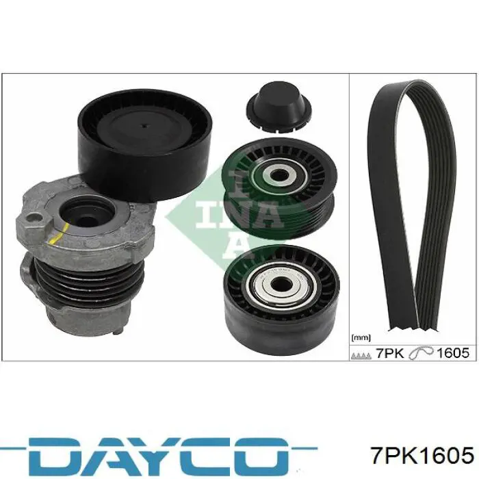 Купити 7PK1605 Dayco Ремінь генератора