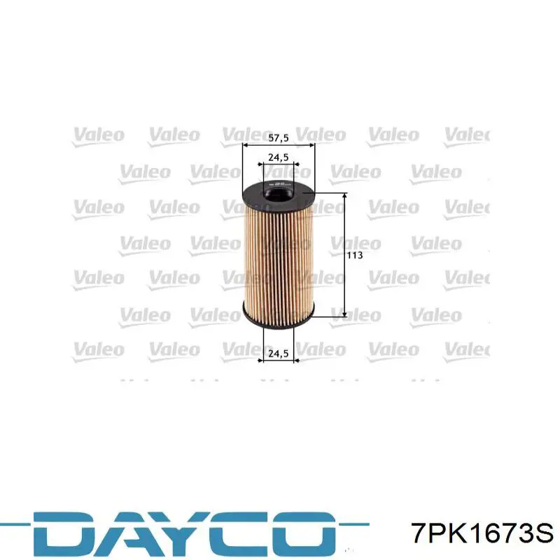 Купити 7PK1673S Dayco Ремінь генератора