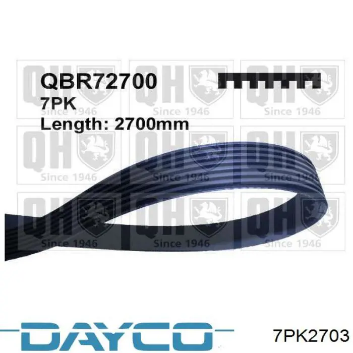 7PK2703 Dayco Поліклиновий ремінь