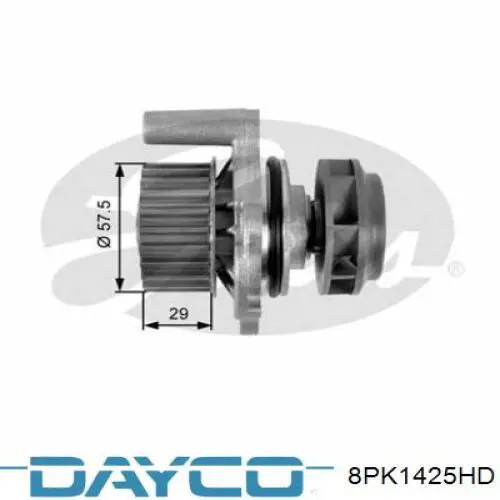 Купити 8PK1425HD Dayco Ремінь генератора