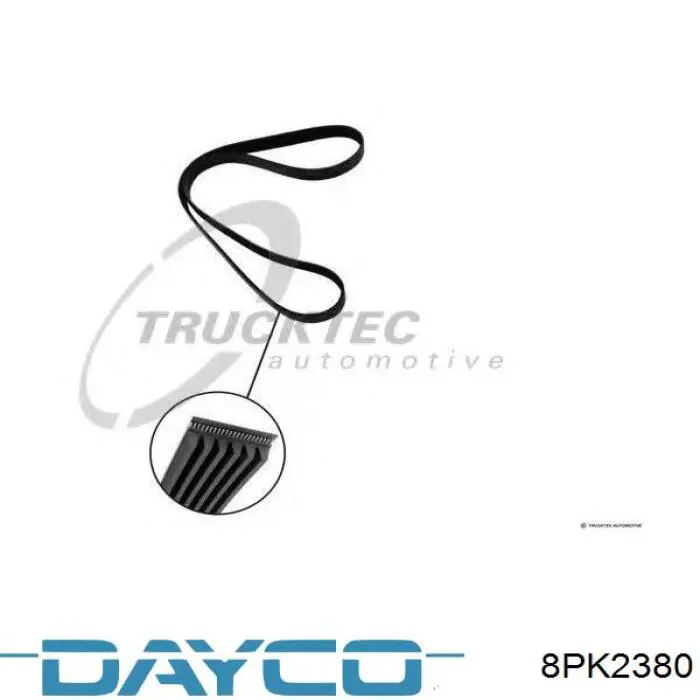 8PK2380 Dayco Поліклиновий ремінь