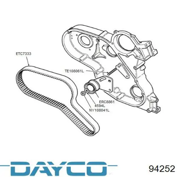 Зубчастий ремінь Dayco 94252 ціна, від 7.61 USD
