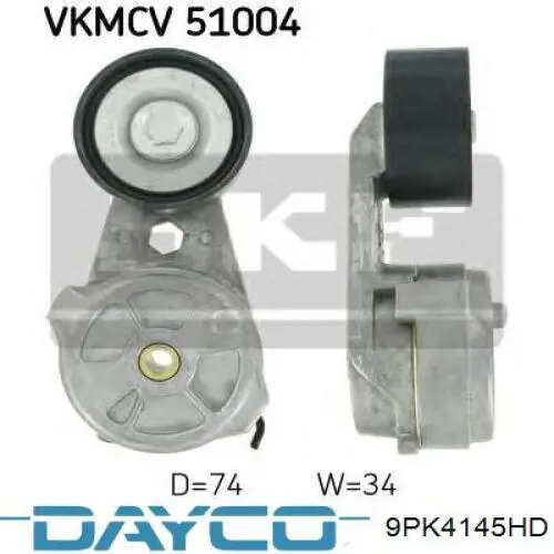 Клиновий ремінь Dayco 9PK4145HD ціна, від 80.06 USD