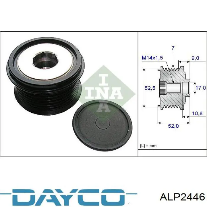 Купити ALP2446 Dayco Шків генератора