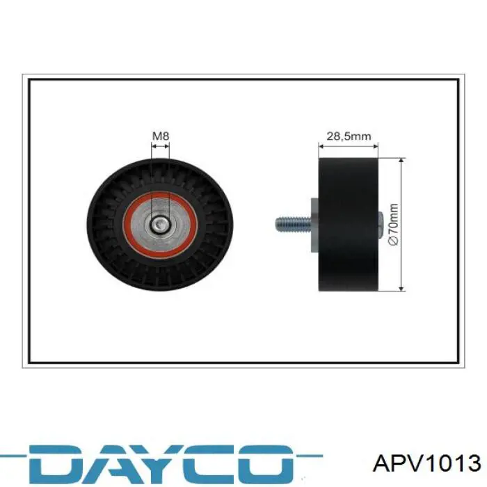 Ролик приводного ременя, паразитний APV1013 Dayco