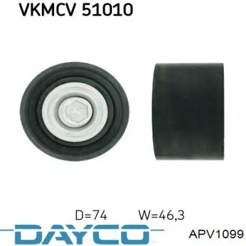 APV1099 Dayco ролик приводного ременя, паразитний