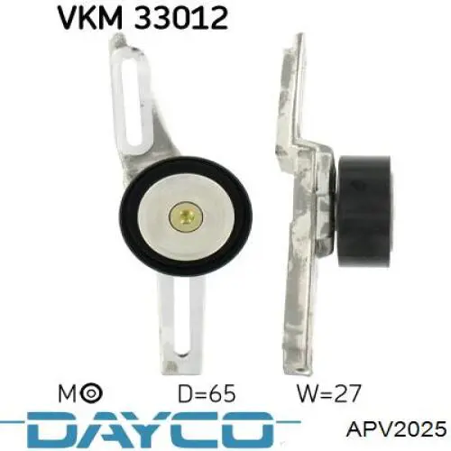 APV2025 Dayco ролик натягувача приводного ременя