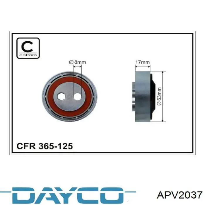 Натяжний ролик Dayco APV2037 ціна, від 30.29 USD