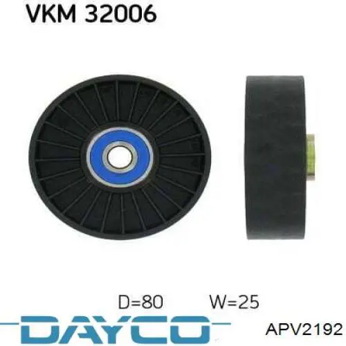 APV2192 Dayco ролик приводного ременя, паразитний