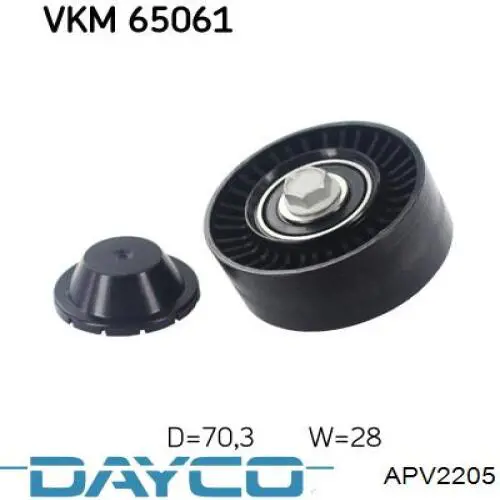 Купити APV2205 Dayco Ролик приводного ременя, паразитний