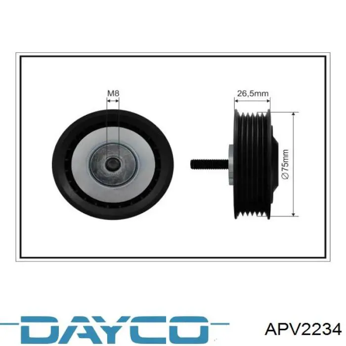 Натягувач приводного ременя Dayco APV2234 ціна, від 56.34 USD