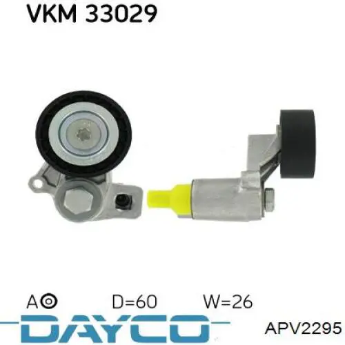 Натягувач приводного ременя Dayco APV2295 ціна, від 41.45 USD