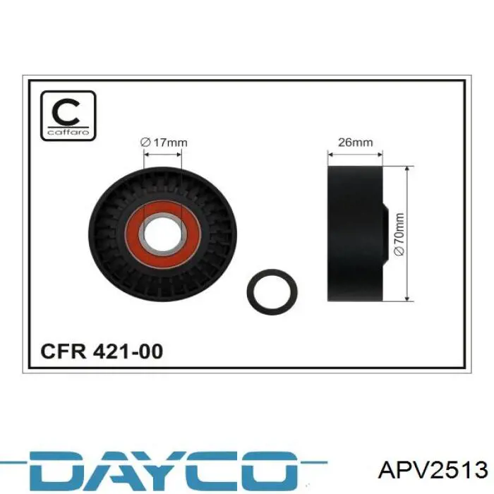 Натягувач приводного ременя Dayco APV2513 ціна, від 91.68 USD