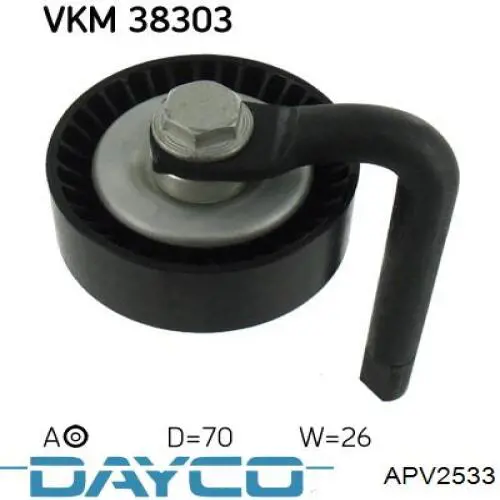 Натяжний ролик Dayco APV2533 ціна, від 30.43 USD