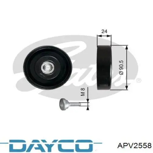 APV2558 Dayco ролик приводного ременя, паразитний