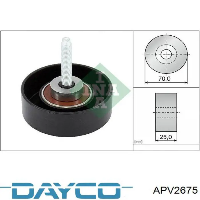 Купити APV2675 Dayco Ролик приводного ременя, паразитний