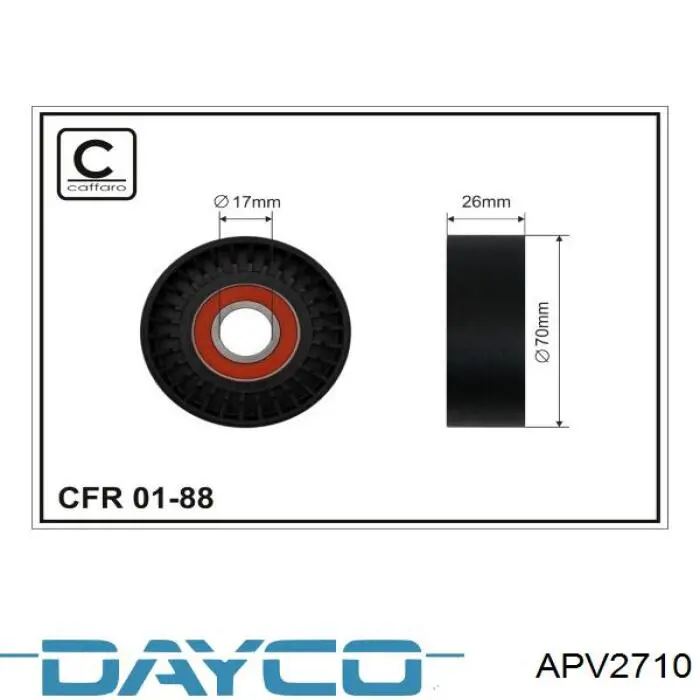 Натягувач приводного ременя Dayco APV2710 ціна, від 12.67 USD