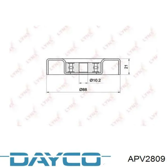 Ролик приводного ременя, паразитний Dayco APV2809 ціна, від 17.02 USD