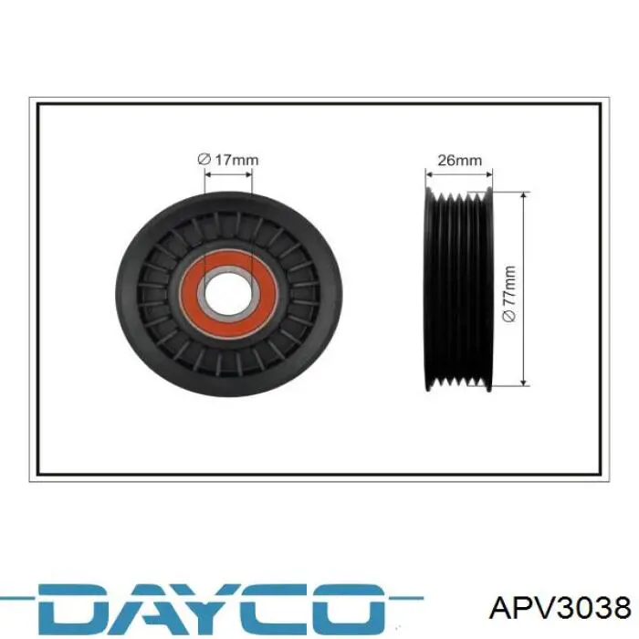 Натягувач приводного ременя APV3038 Dayco