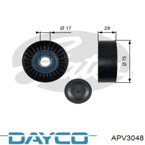 APV3048 Dayco ролик приводного ременя, паразитний