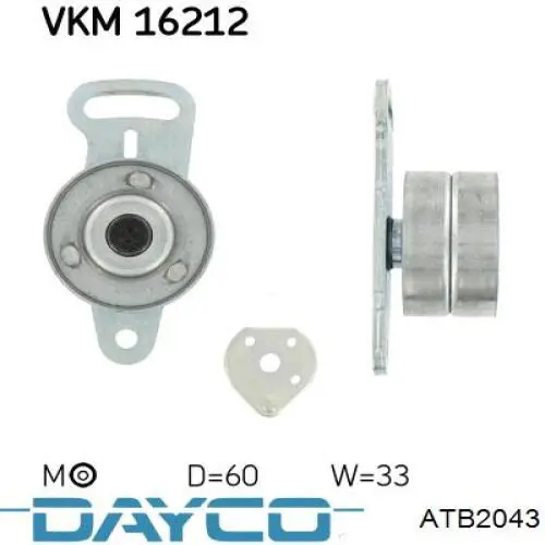 Ролик натяжителя ременя газорозподілу Dayco ATB2043 ціна, від 28.05 USD