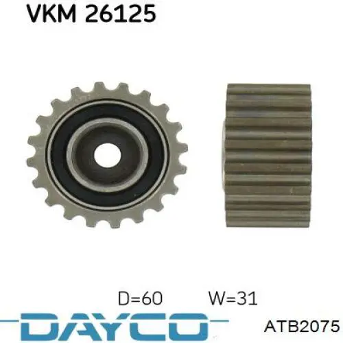ATB2075 Dayco Паразитний провідний ролик