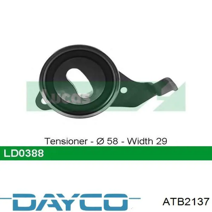 Ролик натяжителя ременя газорозподілу Dayco ATB2137 ціна, від 14.52 USD